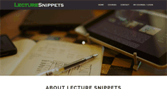 Desktop Screenshot of lecturesnippets.com